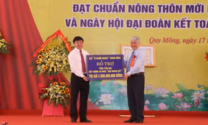 Chủ tịch Ủy ban Trung ương MTTQ Việt Nam Đỗ Văn Chiến dự Ngày hội Đại đoàn kết toàn dân tộc tại Yên Bái