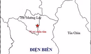 Động đất có độ lớn 2.6 ở thị xã Mường Lay