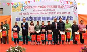 Chủ tịch Ủy ban Trung ương Mặt trận Tổ quốc Việt Nam Trần Thanh Mẫn thăm và chúc Tết nhân dân tỉnh Lạng Sơn