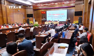 Di tích đồi A1 luôn thu hút rất đông lượng du khách đến tham quan. Ảnh: Phan Quân - TTXVN