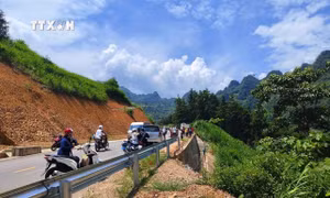 Hiện trường vụ tai nạn. Ảnh: TTXVN phát