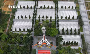 Nghĩa trang Liệt sỹ quốc gia Vị Xuyên là nơi yên nghỉ của hàng ngàn liệt sỹ, trong đó có nhiều liệt sỹ chưa xác định được danh tính. Ảnh: Nam Thái