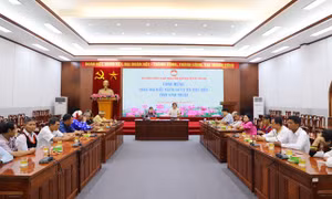 Quang cảnh buổi gặp mặt. Ảnh: Hương Diệp/mattran.org.vn