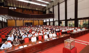 Phiên bế mạc Hội nghị Ban Chấp hành Trung ương khóa XIII. Ảnh: Trí Dũng - TTXVN