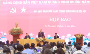 Tổng Bí thư, Chủ tịch nước Tô Lâm trả lời câu hỏi của phóng viên thông tấn, báo chí trong nước và quốc tế. Ảnh: Lâm Khánh - TTXVN 