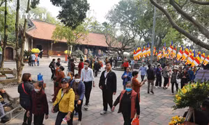 Du khách thập phương nô nức về trẩy hội chùa Vĩnh Nghiêm, huyện Yên Dũng (Bắc Giang). Ảnh: Danh Lam - TTXVN 
