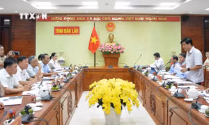 Quang cảnh buổi làm việc. Ảnh: Tuấn Anh – TTXVN