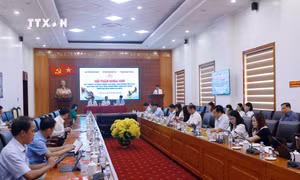 Quang cảnh Hội thảo về “Xây dựng và phát triển văn hóa, con người Việt Nam đáp ứng yêu cầu phát triển bền vững đất nước trên địa bàn tỉnh Lai Châu”. Ảnh: Quý Trung – TTXVN 