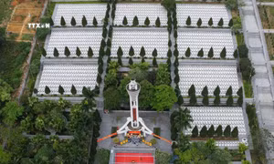 Nghĩa trang Liệt sỹ quốc gia Vị Xuyên là nơi yên nghỉ của hàng ngàn liệt sỹ, trong đó có nhiều liệt sỹ chưa xác định được danh tính. Ảnh: Nam Thái