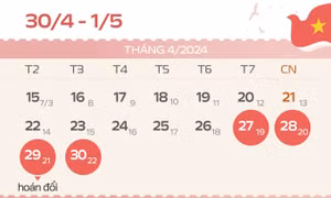 Thủ tướng Chính phủ đồng ý nghỉ 5 ngày dịp 30/4 và 1/5