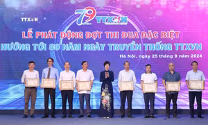 Phát động đợt thi đua đặc biệt chào mừng kỷ niệm 80 năm Ngày truyền thống TTXVN