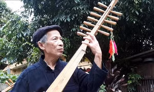 Nghệ nhân chế tạo ra cây đàn tính 12 dây Dương Văn Thục say nghề