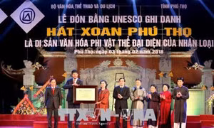 Hát Xoan Phú Thọ đón Bằng công nhận là Di sản Văn hóa phi vật thể đại diện của nhân loại