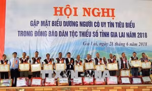 Gia Lai biểu dương người có uy tín tiêu biểu trong đồng bào dân tộc thiểu số