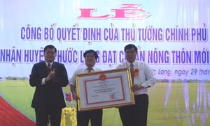 Bạc Liêu có huyện đầu tiên đạt chuẩn huyện nông thôn mới