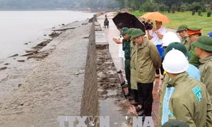Bộ trưởng Nguyễn Xuân Cường yêu cầu rà soát, đảm bảo an toàn cho các tuyến đê biển phòng bão số 4