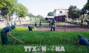 Kiên Giang: Bộ đội vùng biên học chữ Khmer để làm tốt công tác dân vận