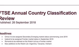 FTSE Russell đưa thị trường chứng khoán Việt Nam vào danh sách xem xét nâng hạng