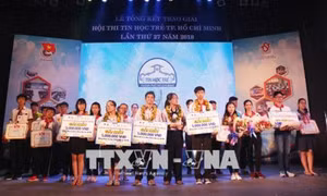 Trao giải Hội thi Tin học trẻ Thành phố Hồ Chí Minh năm 2018