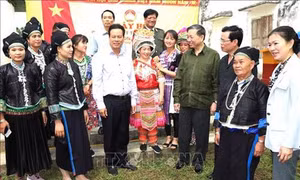 Bộ trưởng Bộ Công an Tô Lâm dự Ngày hội Đại đoàn kết toàn dân tộc tại Hà Giang