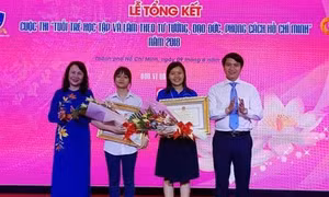 Trao giải cuộc thi “Tuổi trẻ học tập và làm theo tư tưởng, đạo đức, phong cách Hồ Chí Minh” lần thứ 4 - năm 2018
