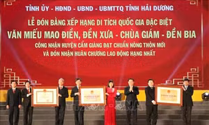 Hải Dương: Đón nhận Bằng xếp hạng di tích quốc gia đặc biệt cho Văn miếu Mao Điền và Cụm di tích Đền Xưa - Chùa Giám - Đền Bia
