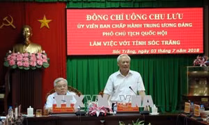 Phó Chủ tịch Quốc hội Uông Chu Lưu thăm và làm việc tại Sóc Trăng