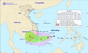 Thời tiết ngày 23/11: Bão số 9 sẽ di chuyển theo hướng Tây Tây Nam và có khả năng mạnh thêm