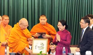 Lãnh đạo Thành phố Hồ Chí Minh tiếp đoàn đại biểu Phật giáo Thái Lan