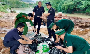 Thu giữ lô thực phẩm nhập lậu qua đường biên giới