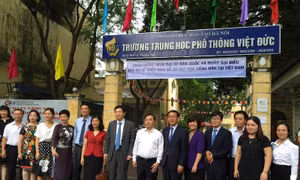 Trường THPT Việt Đức ( Hà Nội) đã đưa tiếng Đức, tiếng Hàn vào giảng dạy trong nhiều năm qua. Ảnh :nhandan.com.vn