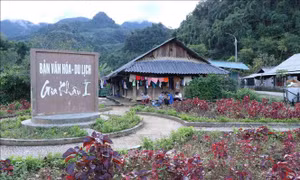 Khu du lịch sinh thái cộng đồng Gia Khâu 1, xã Sùng Phài, thành phố Lai Châu, tỉnh Lai Châu chỉnh trang lại đón khách du lịch. Ảnh: Nguyễn Oanh-TTXVN 