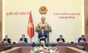 Chủ tịch Quốc hội Vương Đình Huệ phát biểu khai mạc. Ảnh: Doãn Tấn - TTXVN 
