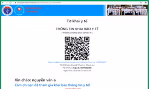 Truy cập địa chỉ https://tokhaiyte.vn để thực hiện khai báo thông tin . Ảnh : tieudungplus.vn 