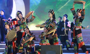 Chương trình nghệ thuật đặc sắc mang chủ đề “Miền di sản Việt Bắc”-2022. Ảnh: Minh Tâm-TTXVN 