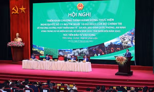 Thủ tướng Phạm Minh Chính phát biểu tại Hội nghị triển khai Nghị quyết số 11-NQ/TW. Ảnh: Dương Giang-TTXVN 
