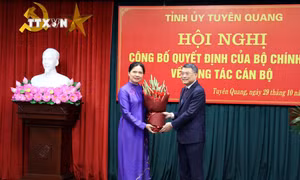 Bà Hà Thị Nga được điều động, chỉ định giữ chức Bí thư Tỉnh ủy Tuyên Quang