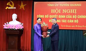 Bà Hà Thị Nga được điều động, chỉ định giữ chức Bí thư Tỉnh ủy Tuyên Quang
