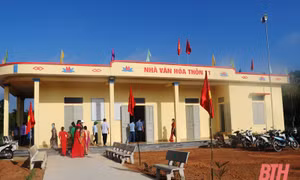 Nhà văn hoá thôn 11, xã Thọ Bình, huyện Triệu Sơn (Thanh Hóa), được đầu tư khang trang, hiện đại. Ảnh: baothanhhoa.vn