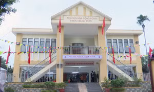 Nhà văn hóa cộng đồng thôn Trung Tiến (Hà Tĩnh). Ảnh: TTXVN phát