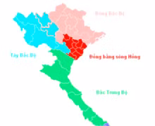 Vị trí vùng Đồng bằng sông Cửu Long trên bản đồ Việt Nam (Màu xanh dương). Ảnh: vi.wikipedia.org