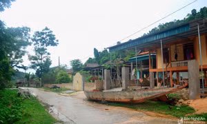 Điểm tái định cư Huôi Chà Là ( Nghệ An) . Ảnh:baonghean.vn