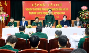 Quang cảnh buổi gặp mặt báo chí..Ảnh : qdnd.vn