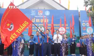 Ra quân chiến dịch thanh niên tình nguyện hè ở huyện miền núi Khánh Vĩnh