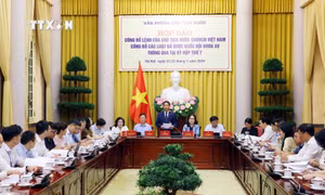Quang cảnh buổi họp báo. Ảnh: Phạm Kiên - TTXVN