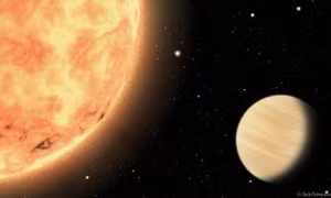 Ảnh đồ họa mô tả hành tinh "hỏa ngục" vừa được phát hiện - Ảnh: SCI-NEWS