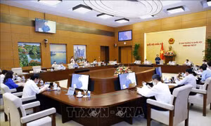 Quang cảnh Phiên họp thứ 57 của Ủy ban Thường vụ Quốc hội. Ảnh: Doãn Tấn - TTXVN