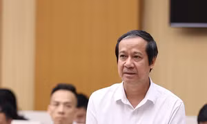 Ông Nguyễn Kim Sơn, Bộ trưởng Bộ Giáo dục và Đào tạo phát biểu tại buổi làm việc. Ảnh: Đức Phương - TTXVN 