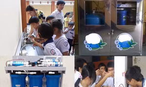 Máy lọc nước hiện được nhiều trường học lựa chọn để đảm bảo nguồn nước sạch cho học sinh. Ảnh : vietq.vn