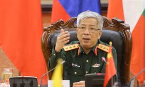 Thượng tướng Nguyễn Chí Vịnh dẫn đầu đoàn đại biểu quốc phòng Việt Nam tham dự Hội nghị Thứ trưởng Quốc phòng ASEAN-Nhật Bản 10. Ảnh: Dương Giang - TTXVN
